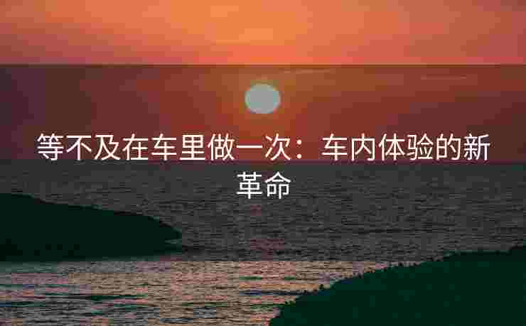 等不及在车里做一次：车内体验的新革命